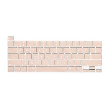 Imagem de Capa de teclado MOSISO compatível com MacBook Pro 2020 13 polegadas A2338 M1 A2289 A2251 e MacBook Pro 2019 de 16 polegadas A2141 com Touch ID e tela Retina, película protetora de silicone, camelo