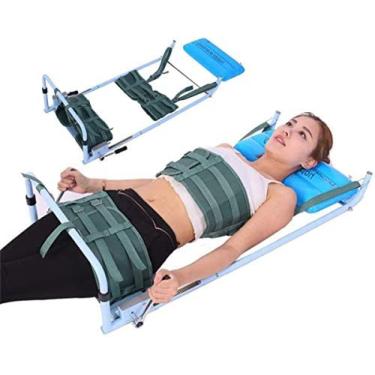 Imagem de Dispositivo de tração lombar traseira para cama, corretor de postura da coluna, dispositivo de maca de extensão da coluna cervical para uso doméstico, aliviar a fadiga cervical e lombar