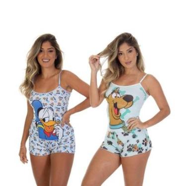 Imagem de Kit 2 Pijama Short Doll Personagem Frishop Para Dormir Adulto-Feminino