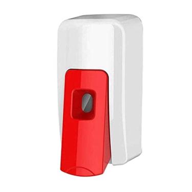 Imagem de Garrafa Com bomba loção dispensador de sabão garrafa dispensador de sabão manual montado na parede toalete cozinha dispensador líquido Banheiros (Color : Red)