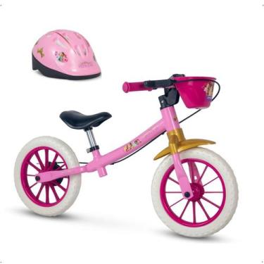 Imagem de Bicicleta Disney Princesas De Equilibrio Balance Bike Com Capacete Nat