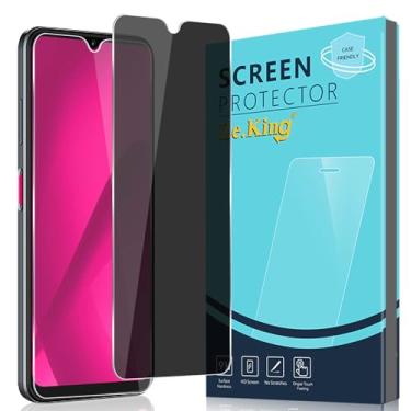Imagem de Zeking Pacote com 2 protetores de tela de vidro temperado T-Mobile Revvl 7 5G, rigidez 9H antirreflexo [toque 3D] [compatível com capas] [antiarranhões] [antiimpressões digitais] sem bolhas