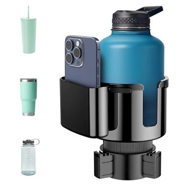 Imagem de Econour Expansor de copo de carro | Serve com Hydro Flasks, Yeti, Nalgene e garrafa de água grande (32 1,134 g) | Suporte de telefone - Extensor de porta-copos automotivo ajustável para carro com base