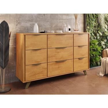 Imagem de Cômoda Buffet 9 Gavetas - Olimpia-peroba - Móveis Europa