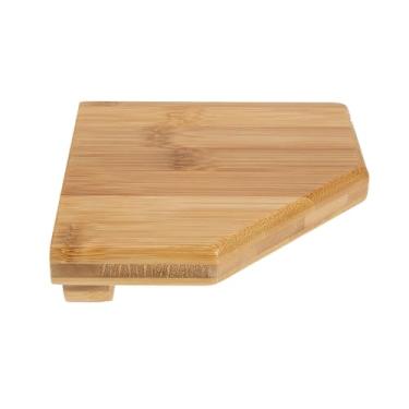 Imagem de DECHOUS Prateleira de parede de canto, prateleiras flutuantes de madeira de faia montadas na parede, prateleira de parede de canto natural