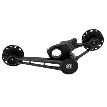Imagem de VGEBY Tensor de guia de corrente de bicicleta, tensão de corrente de alumínio de velocidade única de bicicleta de 10T resistente ao desgaste tensão de corrente do desviador traseiro (preto)