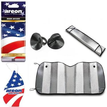 Imagem de Protetor Parabrisas Quebra Sol Painel Carros+Cheirinho Areon - Idea