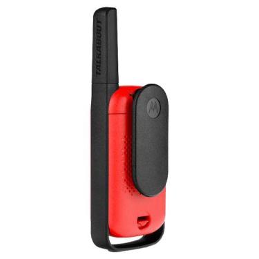 Imagem de Walkie Talkie Talkie Motorola T110 - 25 KM - 26 Canais - Vermelho e Pr