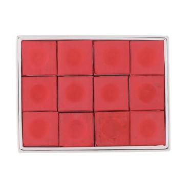 Imagem de Aymzbd 12x Giz para Taco de Bilhar, Giz para Taco de Bilhar, Cubo de Giz de Bilhar, Acessórios de Mesa de Bilhar, Giz de Bilhar para Bar de Torneio de Piscin, Vermelho