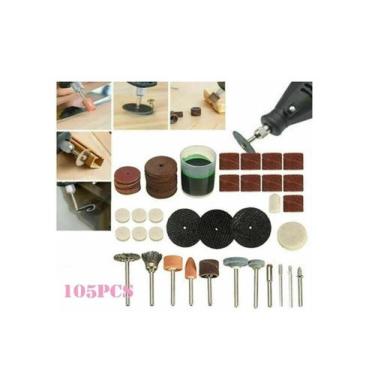Imagem de Kit 105 Acessórios Dremel Micro Retifica Lixas Disco Escovas - Western