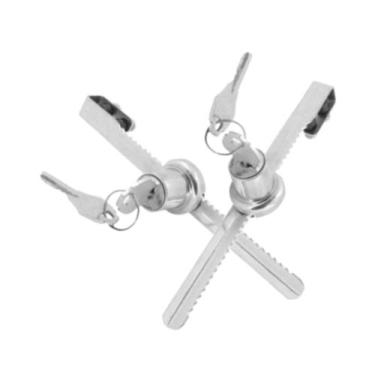 Imagem de Fechadura para Vitrine com Chave 140mm em Aço - 2 Unidades - Starfer