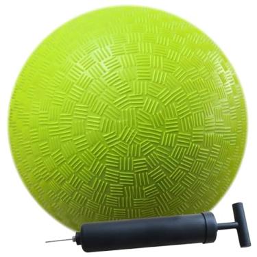 Imagem de AppleRound Bola de Playground de 20 cm com bomba de ar, pacote de 1 bola com 1 bomba, tamanho oficial para Dodge Ball, Handebol, acampamentos e escolas (verde)