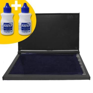 Imagem de Kit Almofada Carimbo Grande N4 c/ 4 Opções de Cores 16,8 x 9,8 cm com 