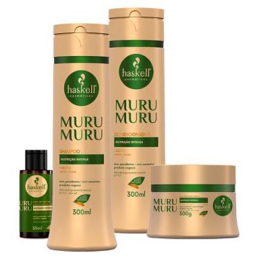 Imagem de Kit Haskell Murumuru Sh. Cond Máscara (300mL/g) + Seiva 35mL