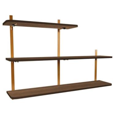 Imagem de Prateleira com 3 Níveis Decoração Sala Escritório Cardiff - Loja da Is