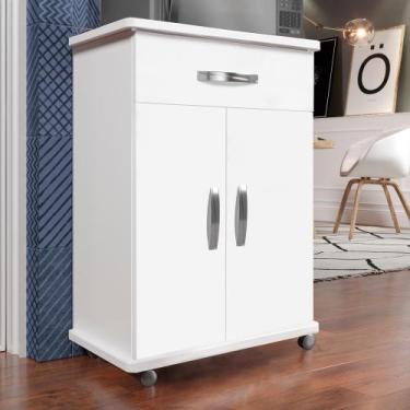 Imagem de Armário MultiUso - Uma Gaveta/ Duas Portas - Roma (cor: Branco) - Bell