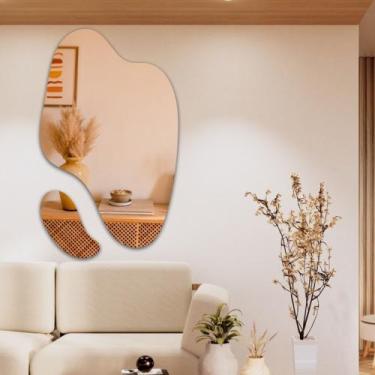 Imagem de Espelho Orgânico Grande Elegânce Organico Decorativo Abstrato Futurist