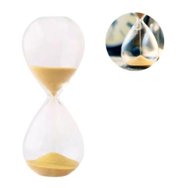 Imagem de Ampulheta Decorativa de Vidro, Temporizador de Areia de 5, 15 e 30 Minutos (Dourado, 30 Minutos)