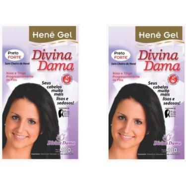 Imagem de Hene Em Gel Jaborandi 12x180gr Divina Dama Preto Forte (Preto Azulado)