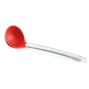 Imagem de Concha Silicone Vermelho Cabo Inox 30.5 cm Mimo ASA1302 - Mimo Style