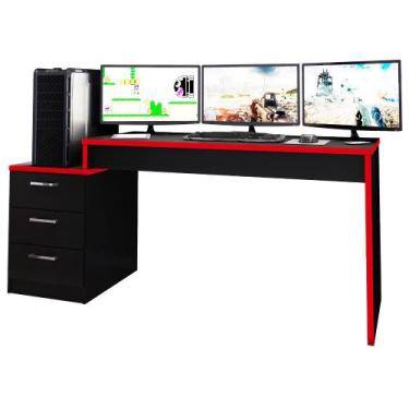 Imagem de Mesa De Computador Gamer Quarto Escrivaninha DRX 5000 - Móveis Leão, P