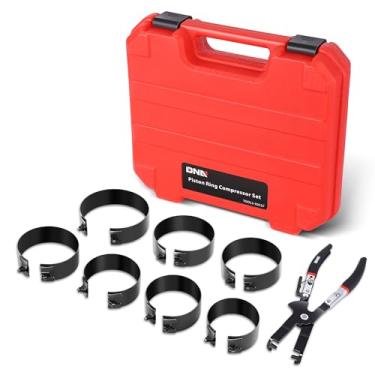 Imagem de DNA MOTORING Conjunto de compressor de anel de pistão do motor com alicates de compressão e 7 anéis de pistão (2-7/20.3 cm - 4-5/20.3 cm) - para kit de instalação e remoção de carro, caminhão e