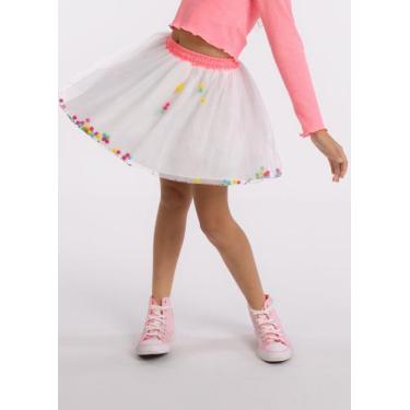 Imagem de Saia Infantil em Tule com Pompons Colorido - PLII, 12