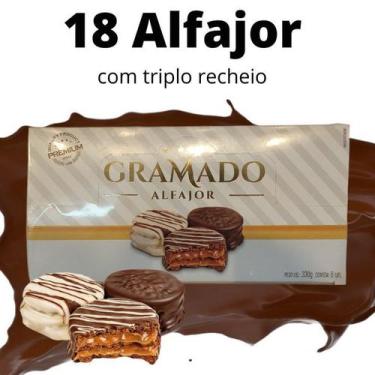 Imagem de 18 Alfajor Gramado Recheio Triplo - 990g - Gramado Alfajor