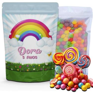 Imagem de Kit Festa Com 5 Saquinhos Em Pé 12x19cm Vários Temas - Mundo da Bina, 