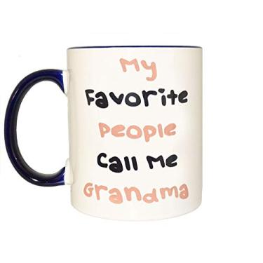 Imagem de My Favorite People Call Me Grandma caneca, ótimo presente para avó para revelação de gravidez, avó, chá, xícara de café, cerâmica engraçada, presente para mãe, mamãe, dia das mães