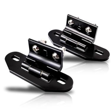 Imagem de RHAOCZIYAUTO Dobradiças traseiras de alumínio atualizado par preto compatível com Chevrolet Camaro 1982-1992, para Pontiac Firebird 1982-1992, substitui 484-HH8292-CMC, CBW-064