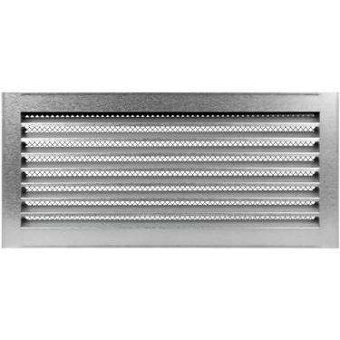 Imagem de Repa Market 51 cm x 20 cm (dimensões internas) capa de ventilação de aço galvanizado preto Soffit - Ventilação quadrada com tela de malha - Grelha de ventilação de exaustão/admissão - Grelha de duto