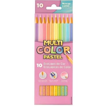 Imagem de Lápis De Cor Sextavado Eco 10 Cores Pastel Faber Castell