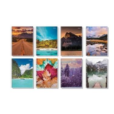 Imagem de Caderno Espiral 1/4 Capa Flexível 48 folhas pequeno kit 20un - Elite, 