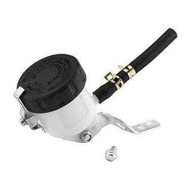 Imagem de S SYUU Tanque de cilindro mestre de freio dianteiro para motocicleta, copo de óleo, reservatório de garrafa de fluido com suporte compatível com Suzuki GSXR 600 1997-2005 GSXR 750 2000-2005 GSXR 1000