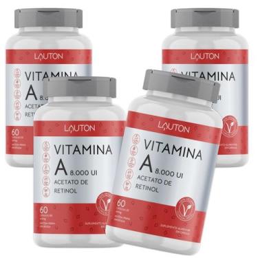 Imagem de Vitamina A 8000 UI Acetato De Retinol Premium Lauton Vegano - Kit 4