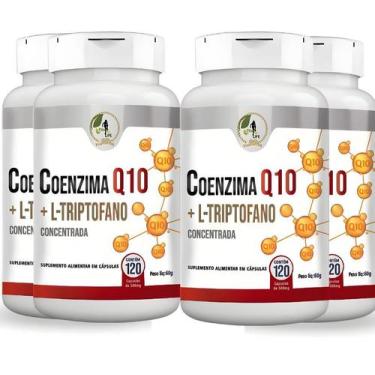 Imagem de KIT C/4 Coenzima Q10 + L-triptofano Concentrada - 120 Cáps - Fits Life