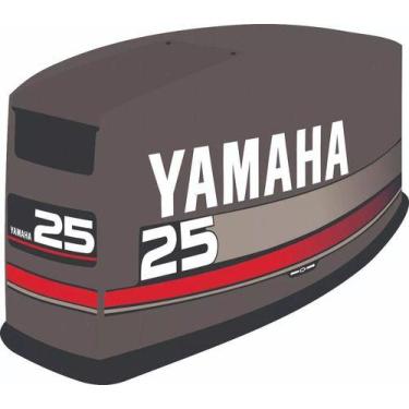 Imagem de Kit Adesivo Faixa Motor De Popa Yamaha Hp 25 Chumbo 93 A 97 - SPTS
