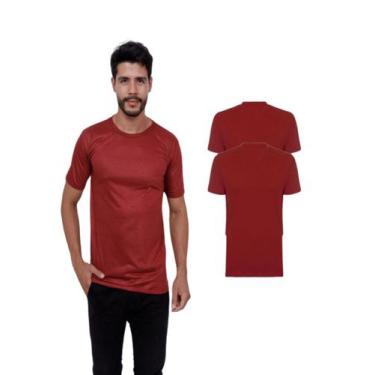 Imagem de Kit 2 Camisetas Lisas Manga Curta 100% Poliester - Ast Store, P, Vinho