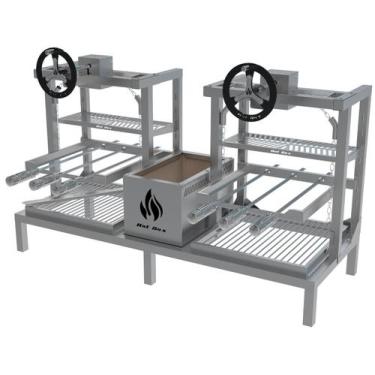Imagem de Churrasqueira Parrilla Uruguaia Para Alvenaria 118X45 Com Elevação e E
