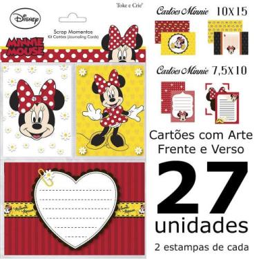 Imagem de Kit Cartões para Scrap Momentos Minnie Mouse - Toke e Crie