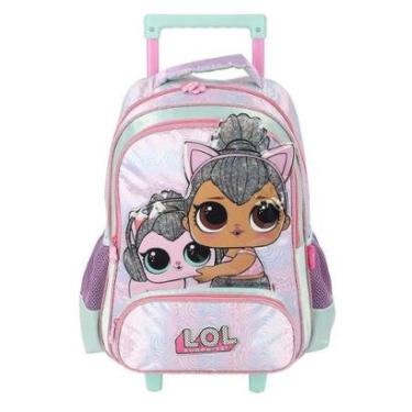 Imagem de Mochila de Rodinhas Sem Alça Luxcel Lol Violeta e Verde-Feminino