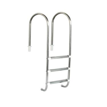 Imagem de Escada para Piscina Marinheiro 1 1/2" em Aço Inox 3 Degraus Anatômicos