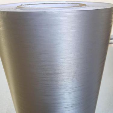 Imagem de Vinil Adesivo Aço Inox Prata Escovado Para Envelopamento Geladeira Mic