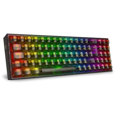 Imagem de TECLADO MECANICO GAMER POLLUX PRO RGB CLEAR PRETO
