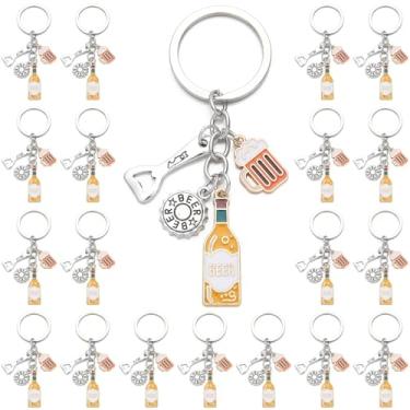 Imagem de PHAETON 20 peças chaveiro de cerveja abridor de garrafa de cerveja chaveiro abridor de garrafa de cerveja chaveiro para homens, presente de dia dos namorados