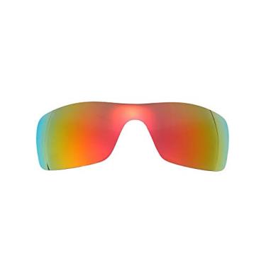 Imagem de NicelyFit Lentes de reposição polarizadas para óculos de sol Oakley Batwolf armação de vidro (espelho vermelho fogo)