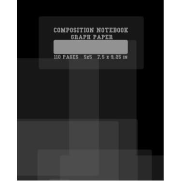 Imagem de COMPOSITION NOTEBOOK│GRAPH PAPER 5x5│110Pages 7,5x9,25in: Black&Gray V Rectangles Pattern ׀Journal For Me׀School, College, University׀Institutes of Biology, Chemistry, Math, Physics ׀ Study&Teaching