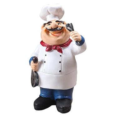 Imagem de Serenable Adorno Do Chef, Enfeites de Resina de Cozinha, Escultura de Estátua Do Chef para Estatueta Colecionável - Colher, Tamanho real