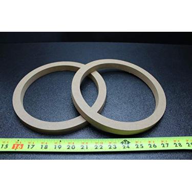 Imagem de 2 Anéis de alto-falante MDF espaçador de 20 cm madeira 3/4 caixa de fibra de vidro espessa anel de fechamento - 8R